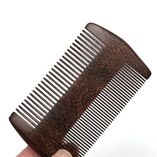 Super Dense Tooth Sandelwood Comb Adult Schuppen Fine Tooth Geschmeidiges Haar Holzkamm 1Stk