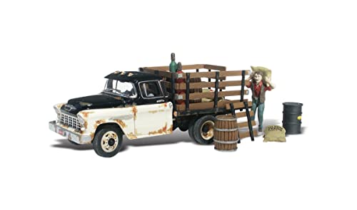 Henry's Haulin 1955 Chevy Truck w/Figure & Acc. N Scale Woodland by Woodland Scenics