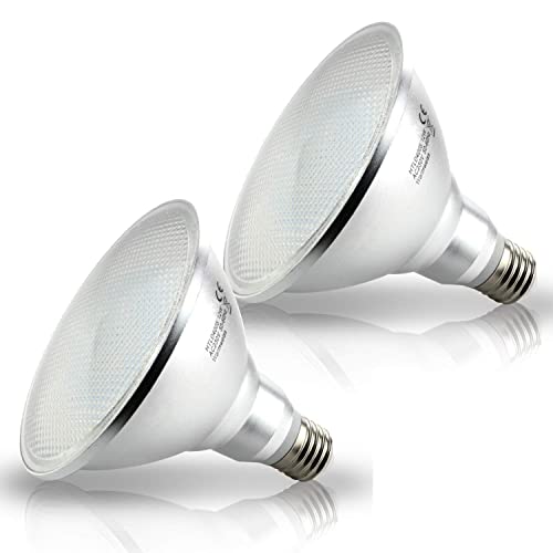 Hibay 2 Stück LED E27 PAR38 Reflektor Leuchtmittel 12W 1200LM Warmweiß 3000K Glühbirne Birne für Innen Lampen Nicht dimmbar Ersetzt Halogenlampe 120W