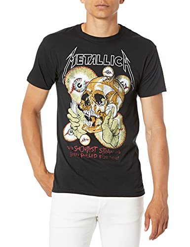 Metallica Herren Vintage Kürzeste Stroh T-Shirt, anthrazit, Groß