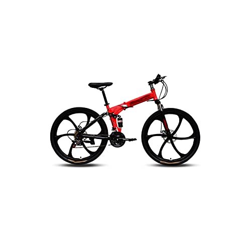 TABKER Fahrrad Fat Fahrräder Geschwindigkeit 26 Zoll 21 Fahrrad Herren Aluminiumlegierung Rahmen (Color : Red, Size : 27)