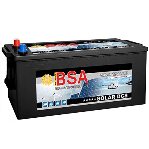 BSA Solarbatterie 12V 280Ah Boot Wohnmobil Versorgungsbatterie wartungsfrei