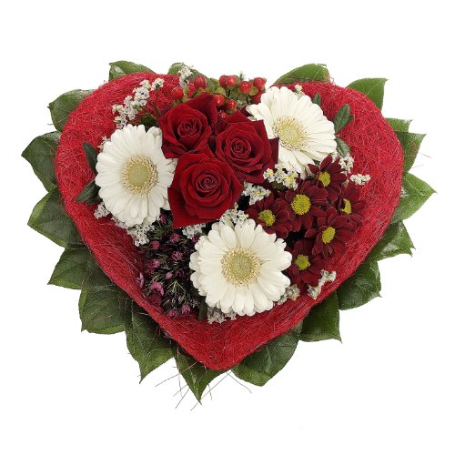 Dominik Blumen und Pflanzen, Blumenstrauß "Allerliebst" mit Rosen, Gerbera und Bartnelke