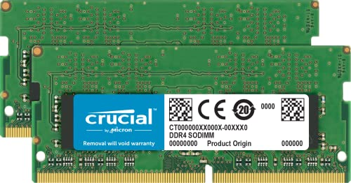 Crucial CT2K16G4DFD832A 32GB (16GB x2) Speicher Kit (DDR4, 3200 MT/s, PC4-25600, CL22, Dual Rank x8, SODIMM, 260-Pin)