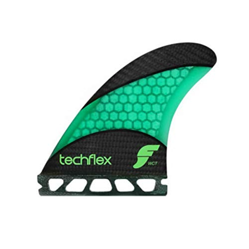 YJDTYM Future FINS Thruster - WCT TECHFLEX - Neongrünes Hex   Carbon Carbon Board Board