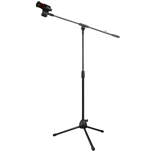 Mikrofonstativ, Robuster, Verstellbarer, Faltbarer Stativ-Mikrofonständer, Geeignet für Gesangsaufführungen, Hochzeitsbühnen, Bodenstehender Mikrofonständer, Mikrofonhalter (Size : F)