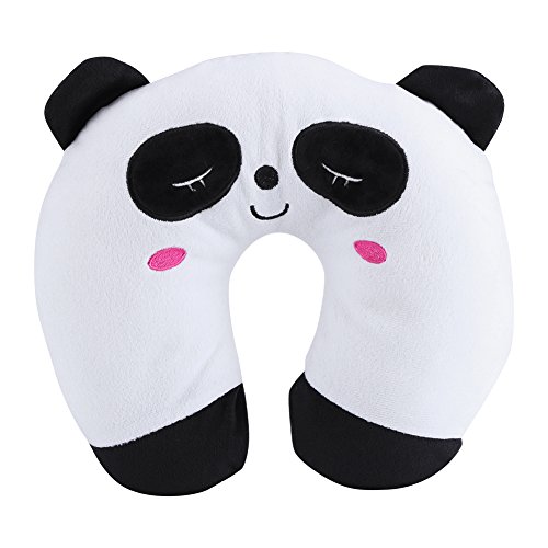 Mumusuki Schlaftiere geformt Reisekissen Nackenstütze Kissen U Kissen Kissen für Auto Zug Flugzeug, Kinn & Nackenstütze für Kinder Erwachsene(Panda)