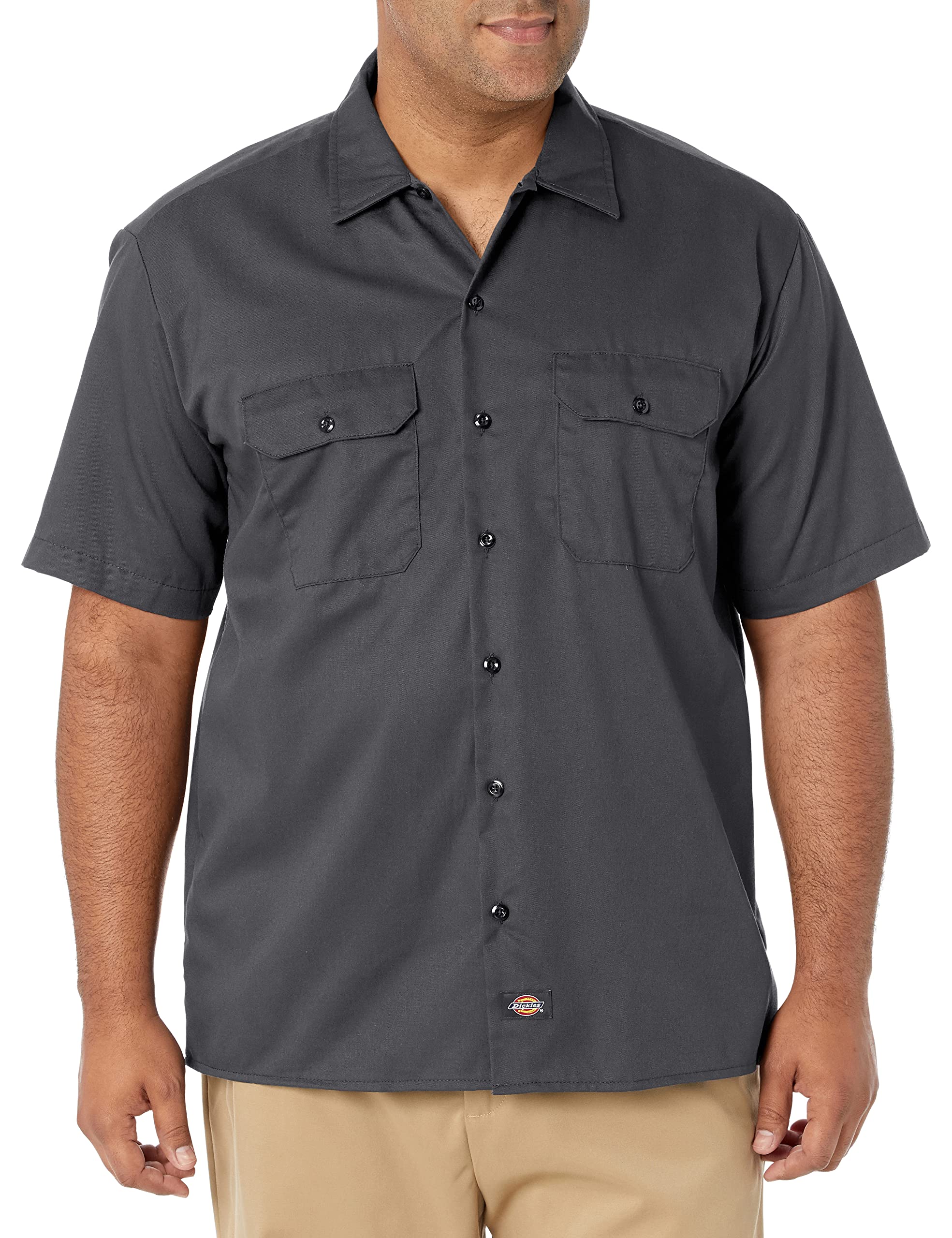 Dickies Herren Freizeithemd Work Shirt Short Sleeved, Charcoal Grey, XX-Large (Herstellergröße: XXL)