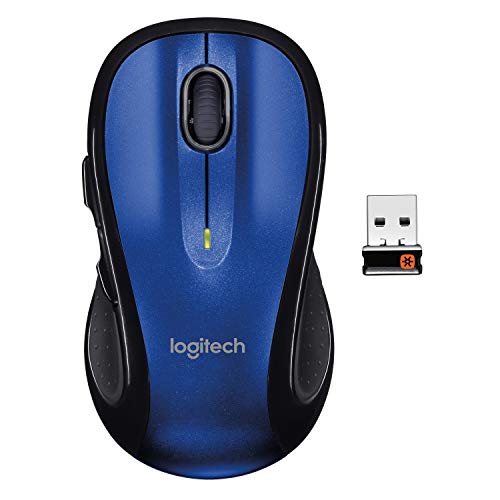 Logitech M510 7-Button Wireless Laser Scroll Mouse w/Tilt Wheel Plus Zoom & Nano Transceiver (Blue) (Generalüberholt)