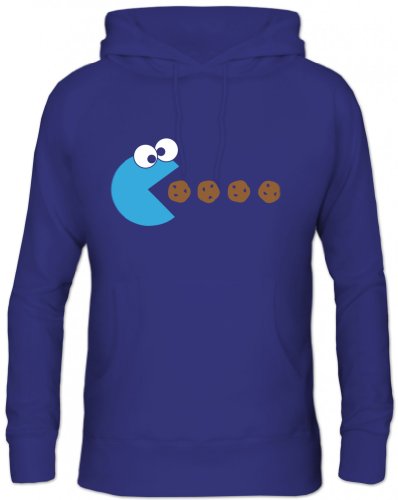 Shirtstreet24, BLUE MONSTER, Herren Kapuzen Sweatshirt Hoodie - Pullover, Größe: 3XL,Royal Blau