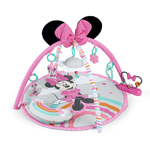 Bright Starts Disney Baby MINNIE MAUS Forever Besties Aktivitätsspielzeug mit Musik und Lichtern, Rosa, Neugeborene+
