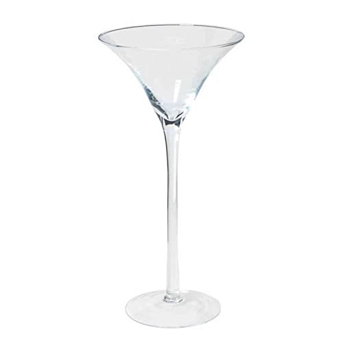INNA-Glas Martiniglas - Cocktailglas Ivana auf Standfuß, Trichter - rund, klar, 50cm, Ø 25,5cm - XXL Glas - Deko Glas