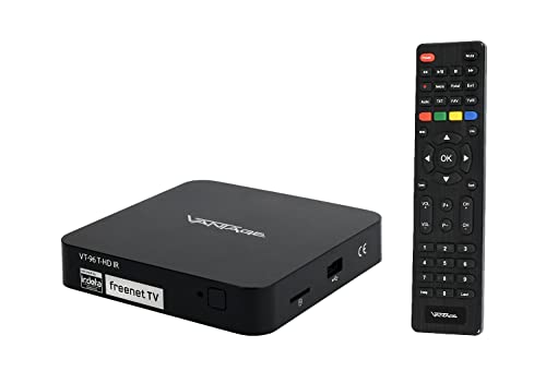 Vantage VT-96 T2 DVB-T2 Receiver Aufnahmefunktion, freenet TV Entschlüsselung 3 Monate gratis, Deutscher DVB-T2 Standard (H.265)