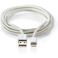 Nedis CCTB39300AL30 Daten- und Ladekabel | Apple Lightning, 8-poliger Stecker - USB-A-Stecker | 3,0 m | Aluminium