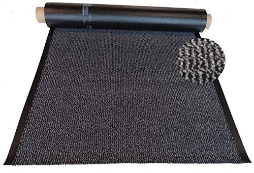 Mertex Schmutzfangläufer Meterware 90 cm grau-schwarz meliert (90 x 700 cm, Schnittkante ohne Rand)