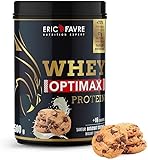 WHEY OPTIMAX PROTEIN - Molkenproteinpulver für Muskelaufbau - Regeneration mit natürlich vorkommendem Glutamin und BCAA-Aminosäuren - Cookies 500g - Eric Favre