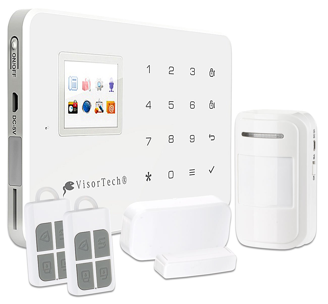 VisorTech Funkalarm: GSM-Alarmanlage mit Funk- & Handynetz-Anbindung XMD-4400.pro (GSM Alarm, Alarmanlage Handy, Überwachungskamera Set)