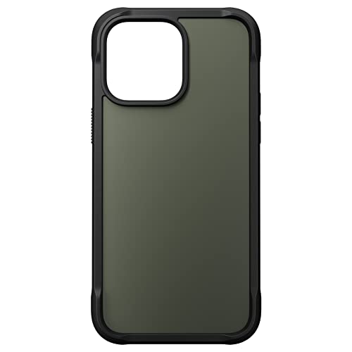 NOMAD Rugged Case für iPhone | Robuste Schutzhülle mit Rahmen aus Polycarbonat | Matte TPE-Rückseite | MagSafe-kompatibel | iPhone 14 Pro Max| Ash Green