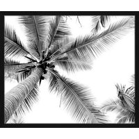 Digitaldruck »Palmen«, Rahmen: Buchenholz, Schwarz