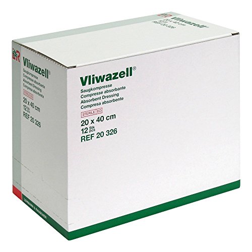 Vliwasoft 20326 Verbände, Vliwazell, steril, 20 cm x 40 cm (12-er pack)
