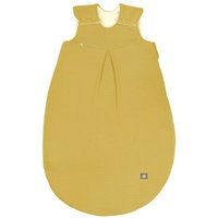 Odenwälder Musselin-Schlafsack Schlafsack Baby-Schlafsack Kinderschlafsack wattiert (Mustard, 110 cm)