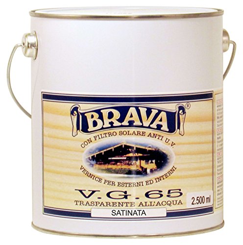 BRAVA 652S VG 65 Lack für Holz wasserfest Satin, farblos, 2500 ml