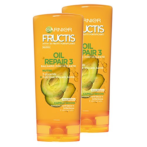 Garnier Fructis Spülung Oil Repair 3 Für Trockenes Haar, Geladene und ausgeschaltet – Auf Basis Von 3 nahrhafte Öle: Olive, Avocado und Sheabutter – 200 ml – 3 Packungen von 2 Einheiten