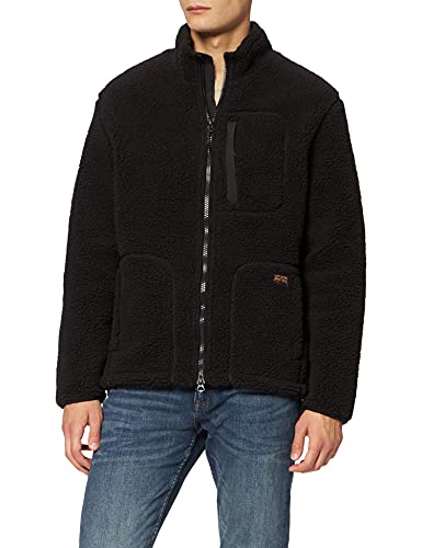 Superdry Mens Sherpa Workwear Jacket, Bison Black, XL