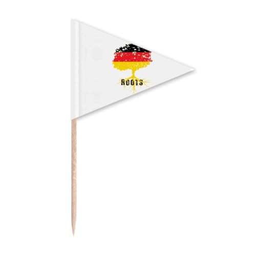 Cupcake-Topper mit deutscher Flagge, Art-Deco, modisch, Zahnstocher, Dreieck, Cupcake-Topper