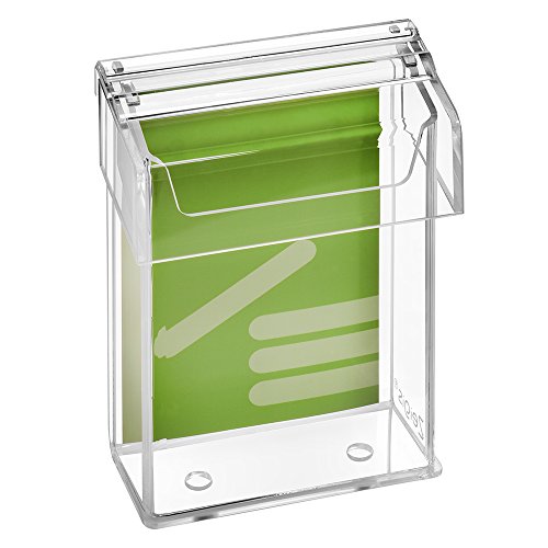 DIN A6 Prospektbox/Prospekthalter/Flyerhalter im Hochformat, wetterfest, für Außen, mit Deckel, aus glasklarem Acrylglas - Zeigis®
