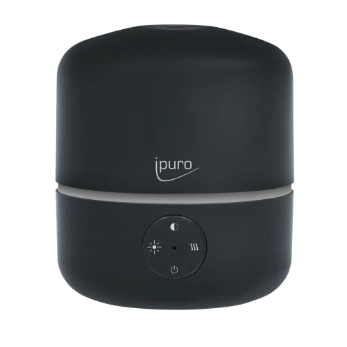 ipuro Air Sonic Good Mood - Extra leiser Aroma Diffuser zum selbst Befüllen - Elektronischer Raumduft mit Luftbefeuchter - Perfekt für Zuhause oder Büro - mit Fernbedienung