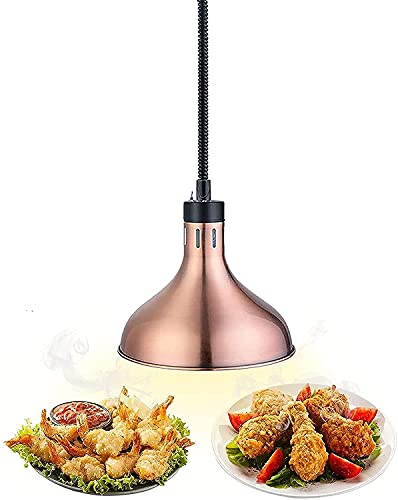 250 W, kommerzielle Speisenwärmerleuchte, einziehbare hängende Heizlampe für Hotelküchen, Buffets und Pizzarestaurants, verstellbare Länge von 75 cm bis 170 cm