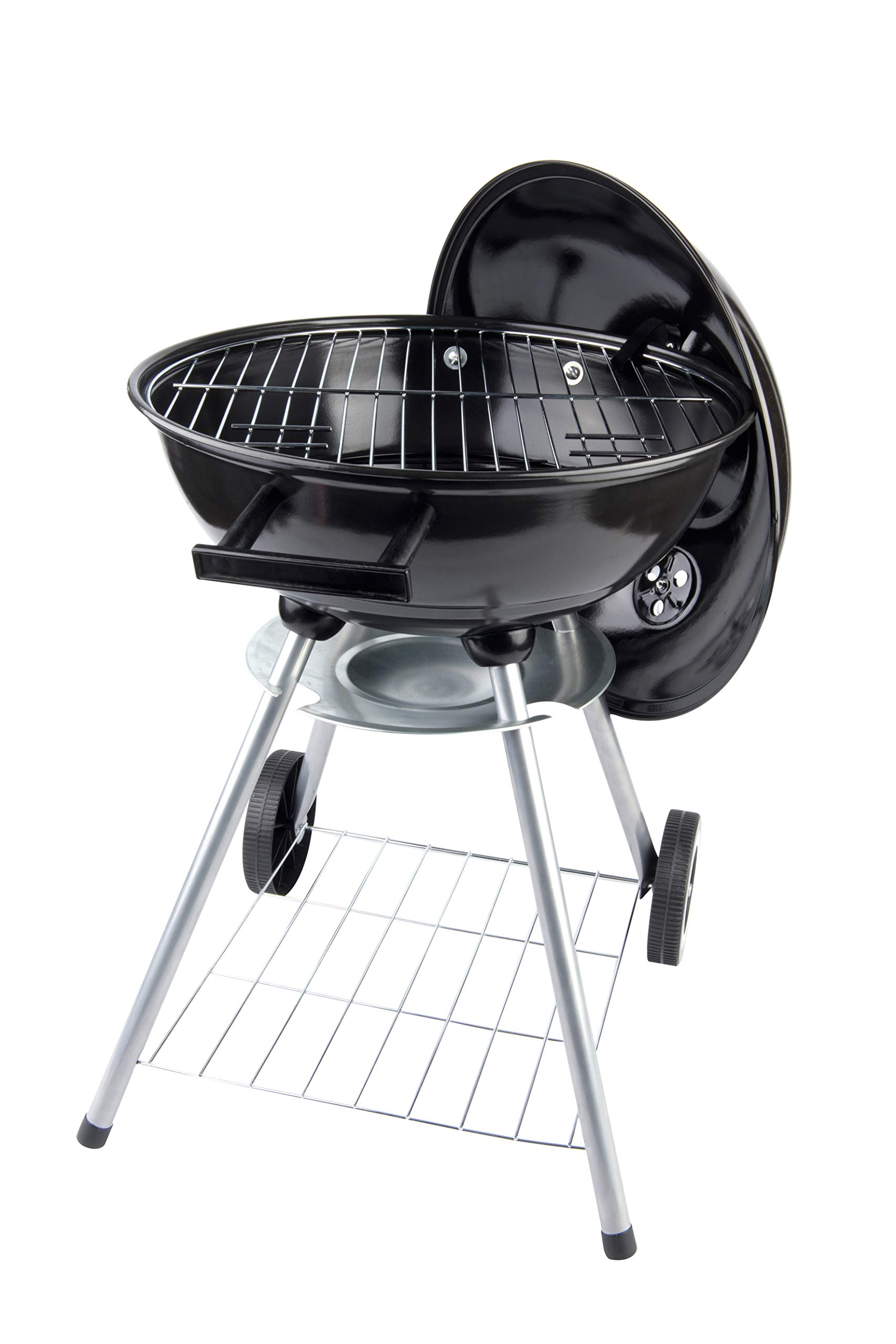 BBQ Collection Grill Holzkohlengrill, schwarz / silber, 50 x 49 x 73 cm