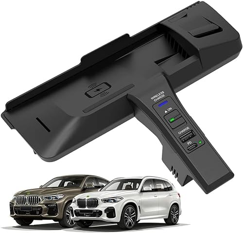 Upgrade Kabelloses Ladegerät Auto für BMW X5(F15) X6(F16) 2014 2015 2016 2017 2018 BMW Center Console, 15W Qi Wireless Schnell-ladegerät mit USB und 18W PD für iPhone 12/11/X Samsung S20/S10