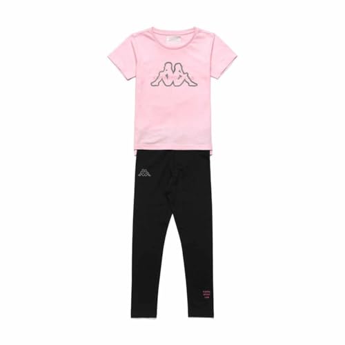 Kappa Mädchen Grau Kid Girl Trainingsanzug, rosa/schwarz, 6 años