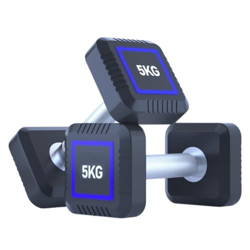 Dumbbells Quadratische PU-Hantel for Fitnessstudio, High-End-Hantel, professionelles Krafttraining, Fitnessgeräte for Männer und Frauen Hantelset (Color : Black, Size : 45kg)