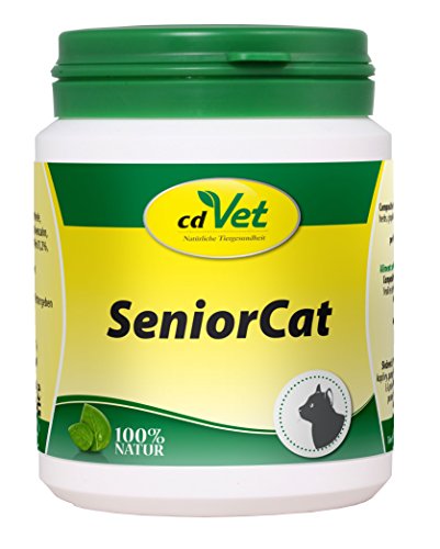 cdVet Naturprodukte SeniorCat 70 g - Katze - Ergänzungsfuttermittel - Defizite - Kräuter + Vitamine + Eisen - Lustlosigkeit - nach Krankheit + Operation - Mangel an Agilität - bei älteren Tieren -