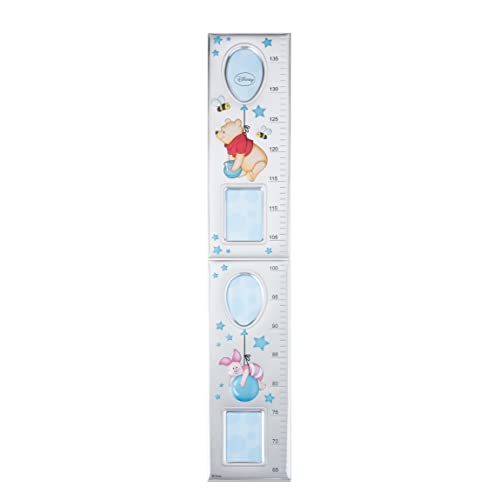 Disney - Kinder Messlatte für die Wand mit Silber - mit Bilderrahmen - zur Dekoration des Kinderzimmers - Winnie-Puuh-Design