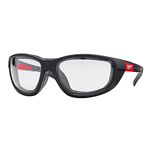 Milwaukee High Performance Schutzbrille klar, mit Abnehmbarer Schaumstoffauflage