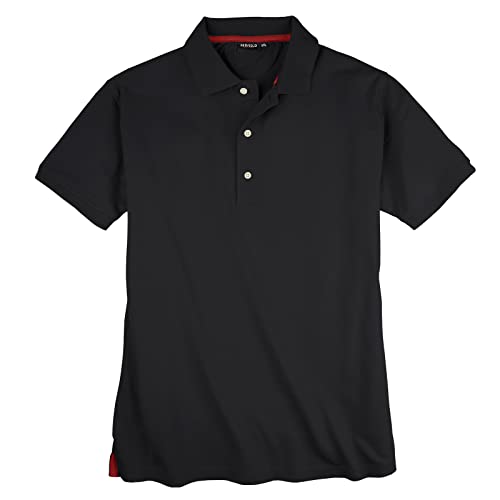 Redfield Basic Stretch-Poloshirt Übergröße schwarz, XL Größe:5XL