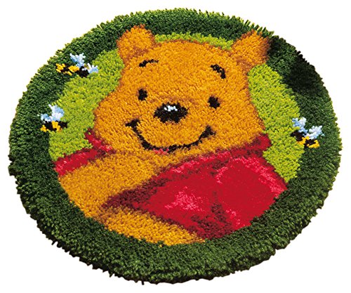 Vervaco Winnie The Pooh Knüpfset Teppich, Baumwolle, Mehrfarbig, 50 x 50 cm