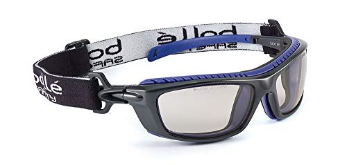 Bollé Safety BAXPSI, Schutzbrille, 1 Stück, Einheitsgröße, schwarz/blau Serie BAXTER
