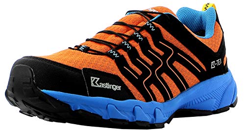 Kastinger Trailrunner,Damen,Herren,Trailrunner,Outdoor-Trekkingschuh, K-Tex Membran,wasserdicht,atmungsaktiv,Schnellschnürung,orange/Blue,43