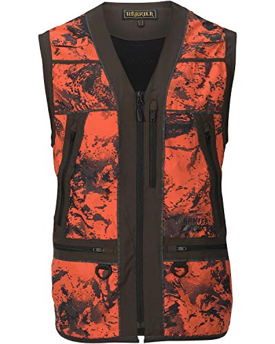 Härkila | Wildboar Pro Safety waistcoat | Professional Hunting Clothes & Equipment | Scandinavian Quality Made to Last | AXIS MSP®Orange Blaze/Shadow brown, M