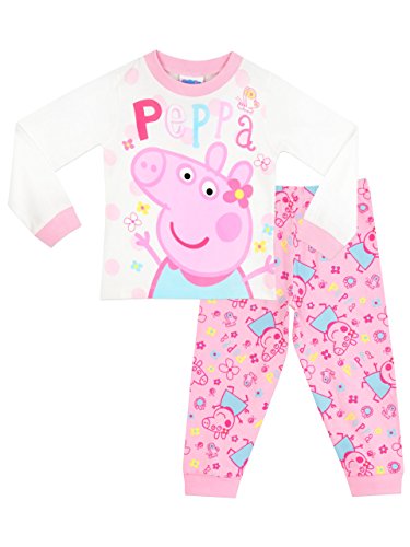 Peppa Wutz Schlafanzug Mädchen | Peppa Pig Schlafanzüge für Mädchen | Blumenmuster Pyjama Mehrfarbig 98
