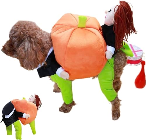 Halloween-Hundekostüme Kürbis, lustige Hunde-Weihnachtskostüme, tragendes Kürbiskostüm, schicke Welpenbekleidung, Jacke for kleine Hunde und Katzen (Color : M, Size : Halloween)