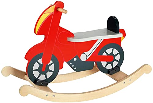 Schaukel-Motorrad Schaukelpferd Motorrad aus Holz 78 cm