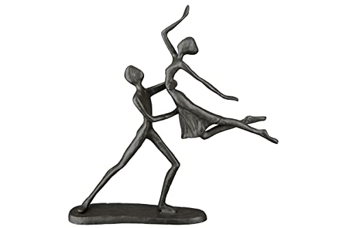 Casablanca by Gilde Dekofigur Design Skulptur Tanzpaar, braun, (1 St.), Dekoobjekt, aus Metall, Höhe 17,5 cm, Wohnzimmer