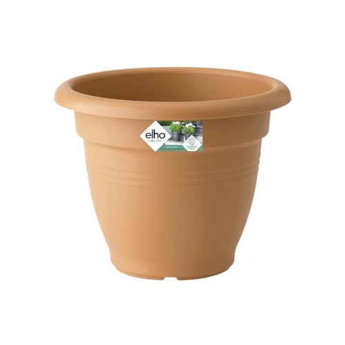 Elho Green Basics Campana 50 - Blumentopf für Außen - Ø 48.2 x H 38.4 cm - Braun/Mild Terra