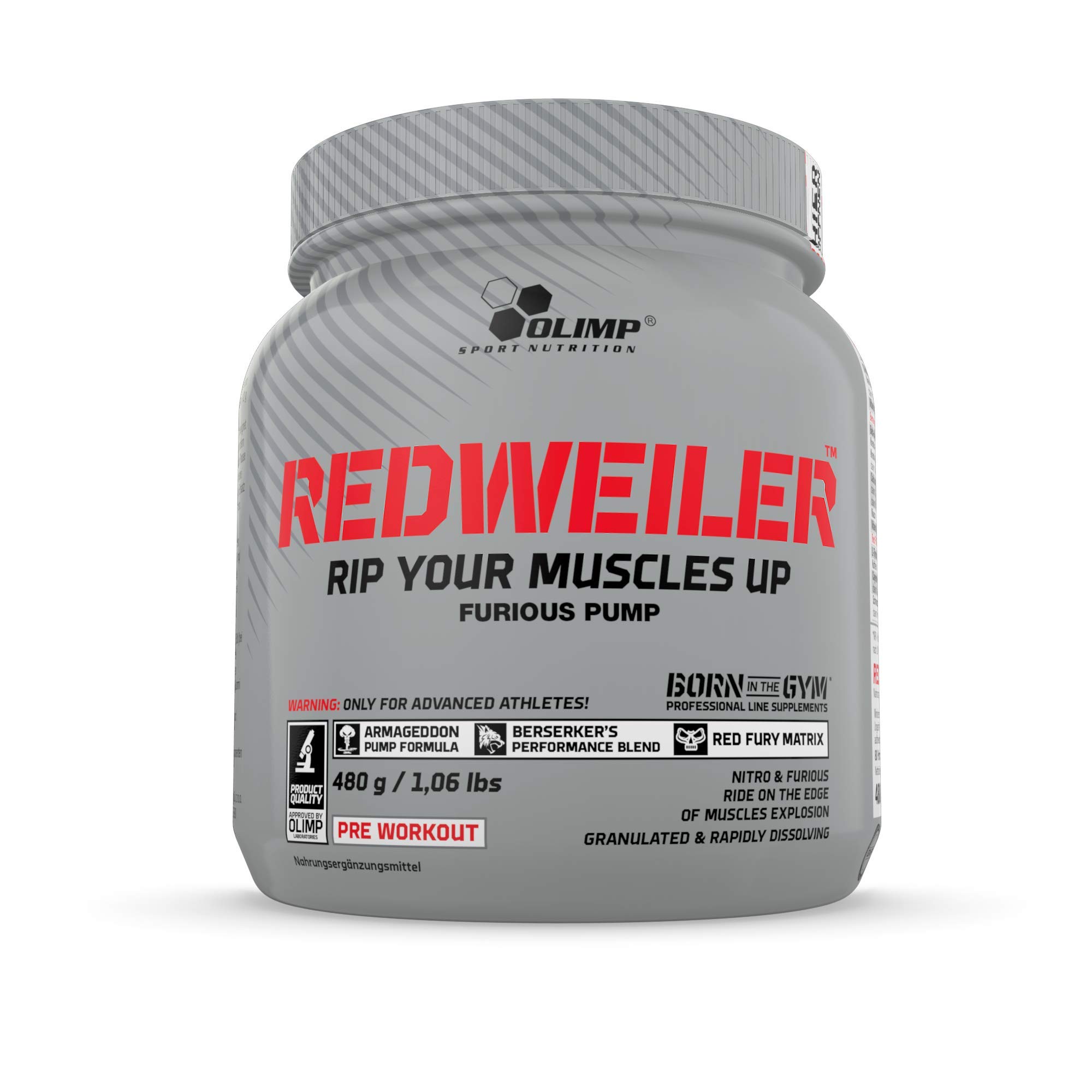 Olimp Redweiler Pre Workout Blueberry Madness, 4356, 480 g